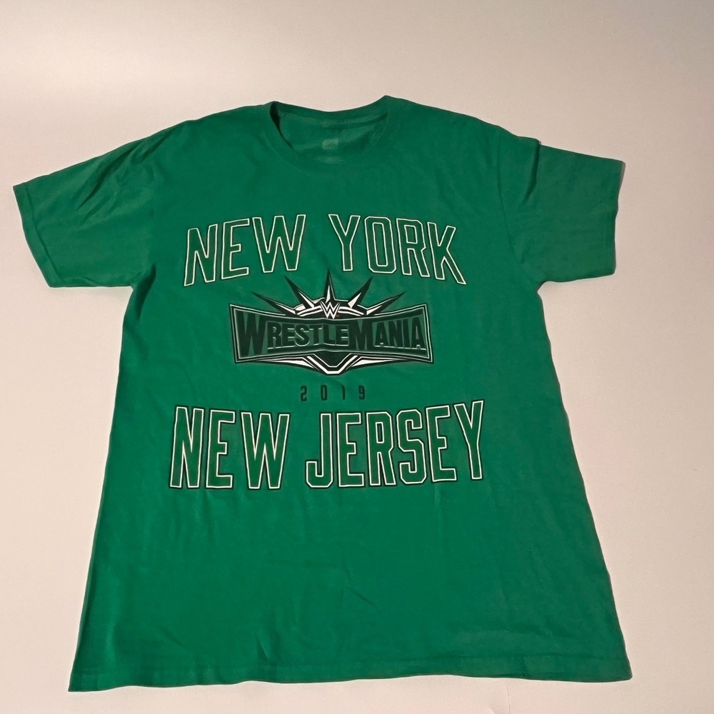 WWE Wrestlemania 35 New York New Jersey 2019 Green T-Shirt Mens Medium